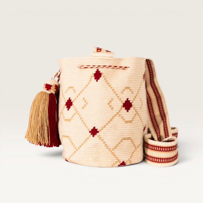 Geometrisk crossbody M | Mandel