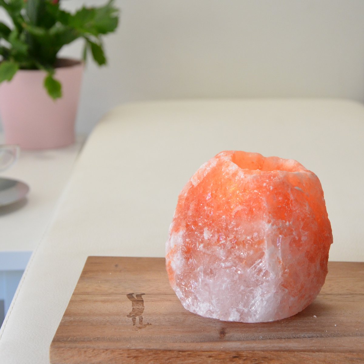 Himalaya Zoutkristal Kaarshouder - Rots 1kg - Handgesneden - Natuurlijke vorm - Cadeau-idee