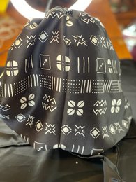 Mama Theresa's Satin Sleeping Cap per Afro -Locken - Polka Dot Bogolan Print