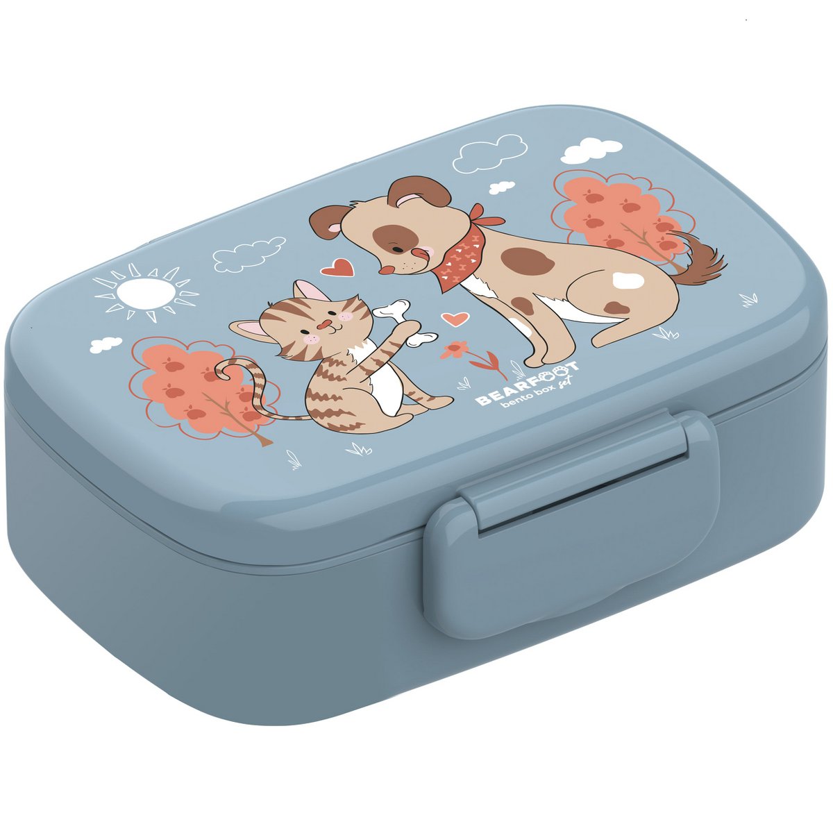 Boîte à lunch enfant à compartiments, légère et étanche - chien, chat