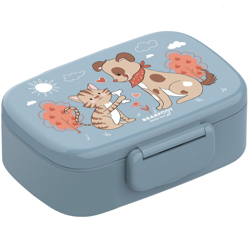 Boîte à lunch enfant à compartiments, légère et étanche - chien, chat