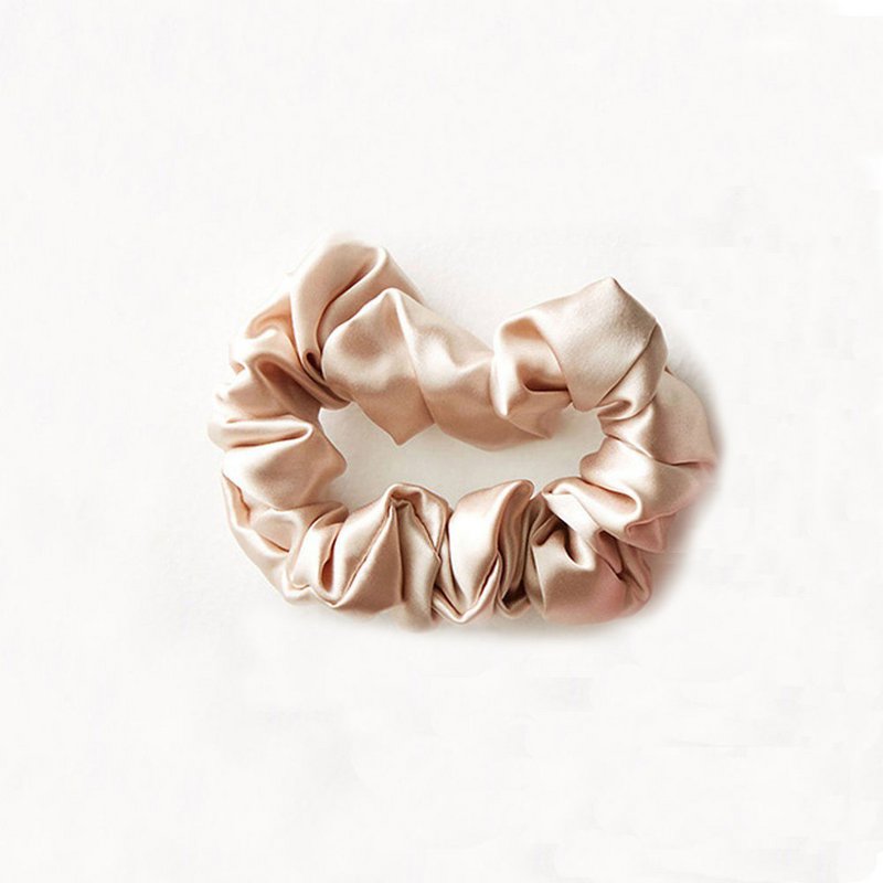 Silk Scrunchie L Størrelse Beige