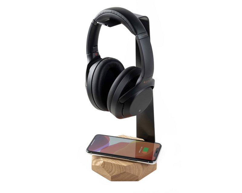 Soporte y cargador para auriculares 2 en 1