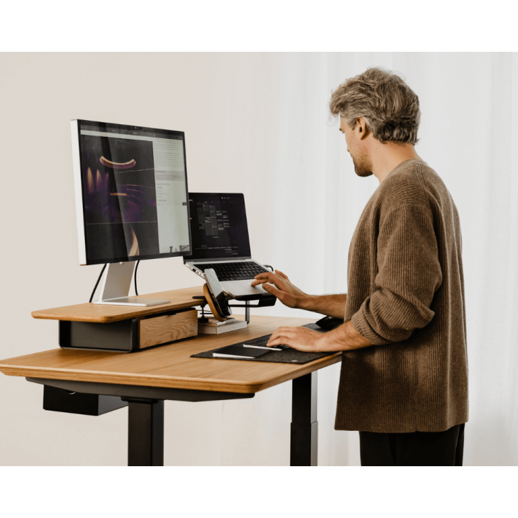 Support pour ordinateur portable pour étagère de bureau