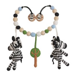 Cadena de cochecito de ganchillo Zebra STRIPEY (orgánico)