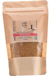Fine salt of Guérande with golden spices - 200g recharge | Salt craftsmen