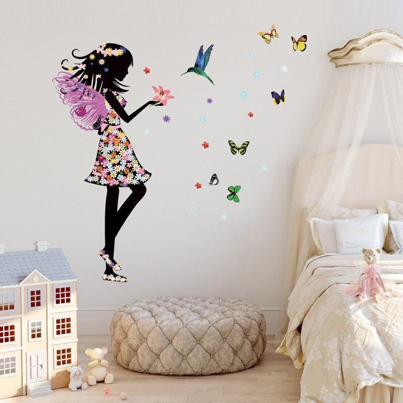 Wall stickers for girl's room Butterfly fairy