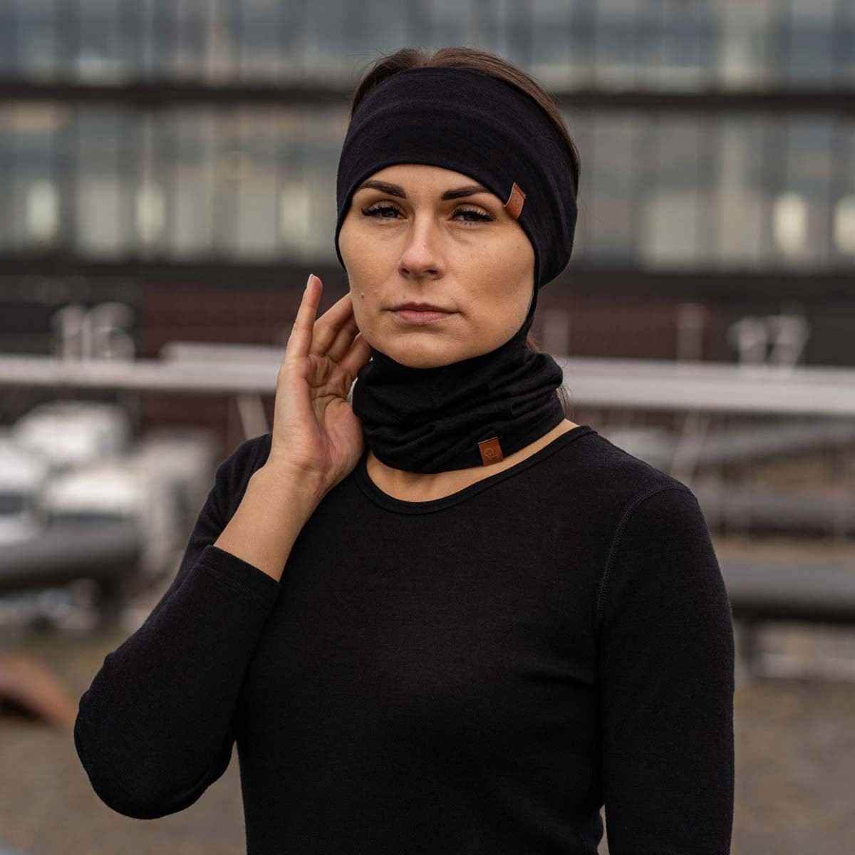 Ensemble Bandeau et Guêtre Femme Noir