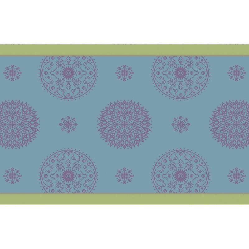 Tovaglietta in lino Mandala - blu-viola-giallo
