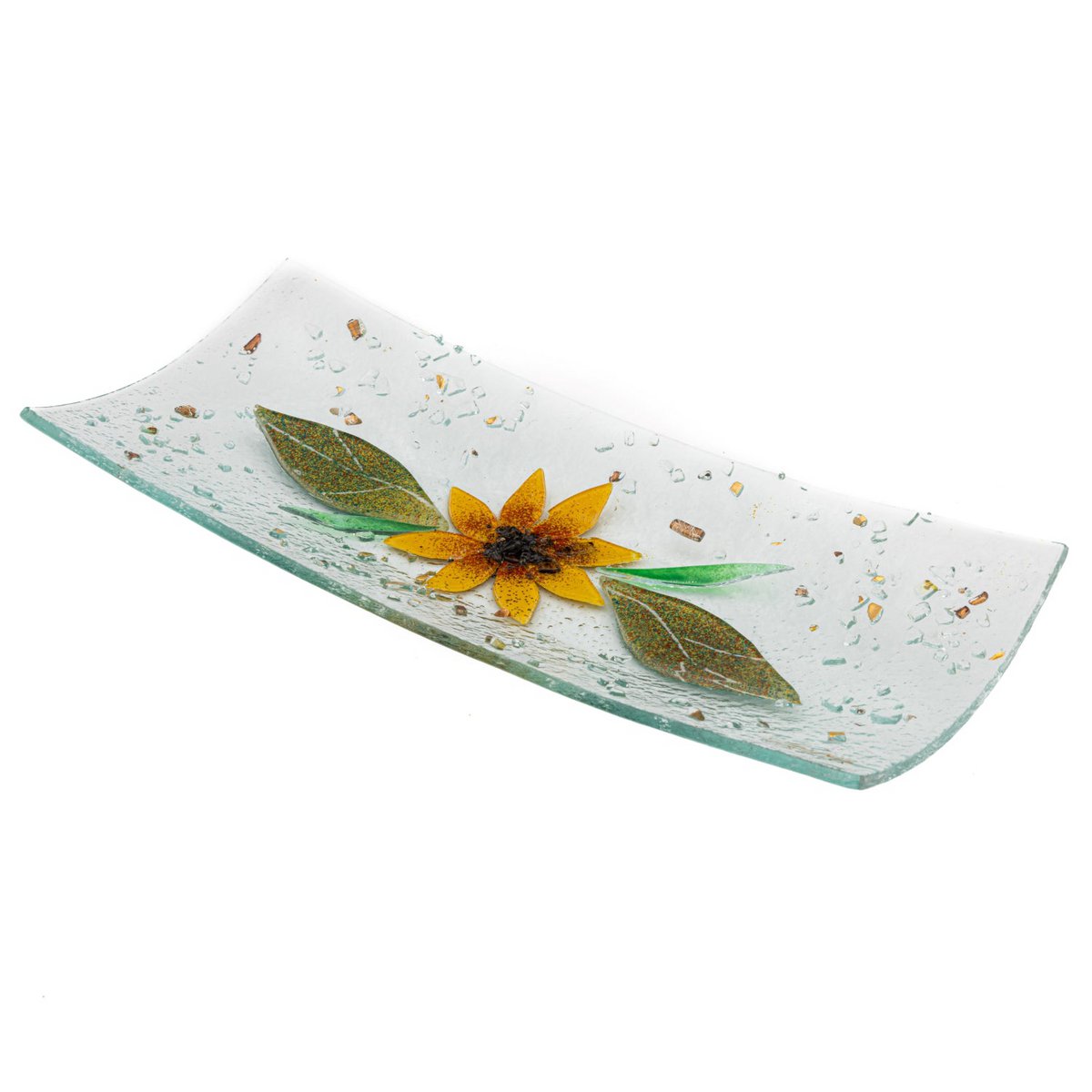 EMPATATA FLASK dans le verre Murano, Idée de cadeau de faveur, décoration en or floral