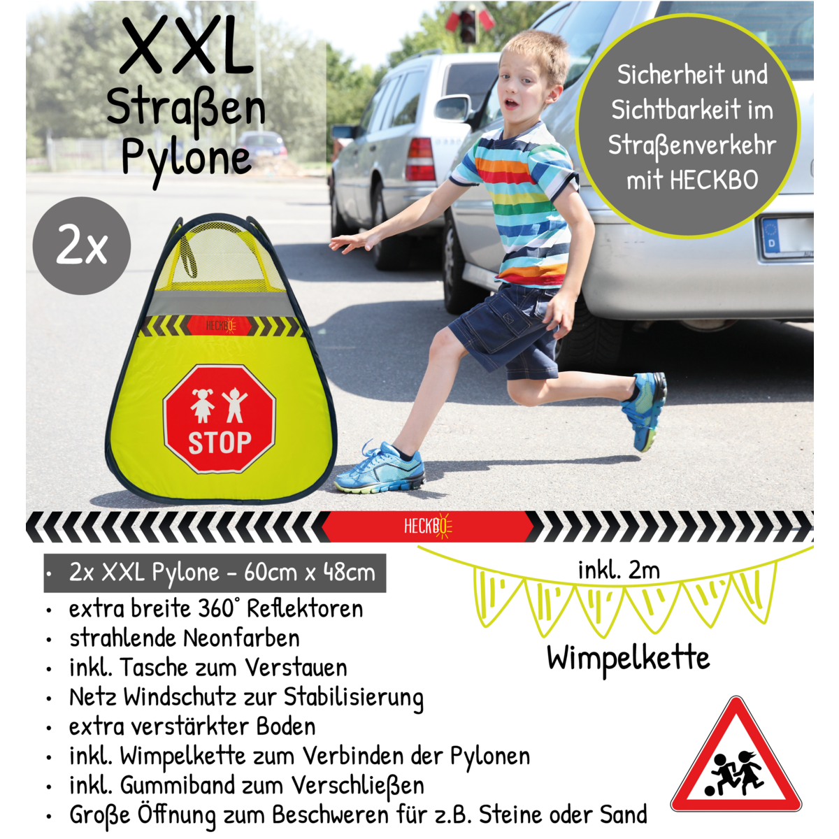 2x Children Street Advertir Cubes Pylone