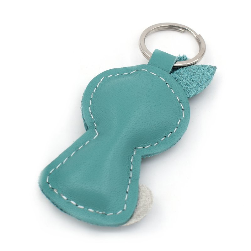 Mint Rabbit handgemaakte lederen sleutelhanger