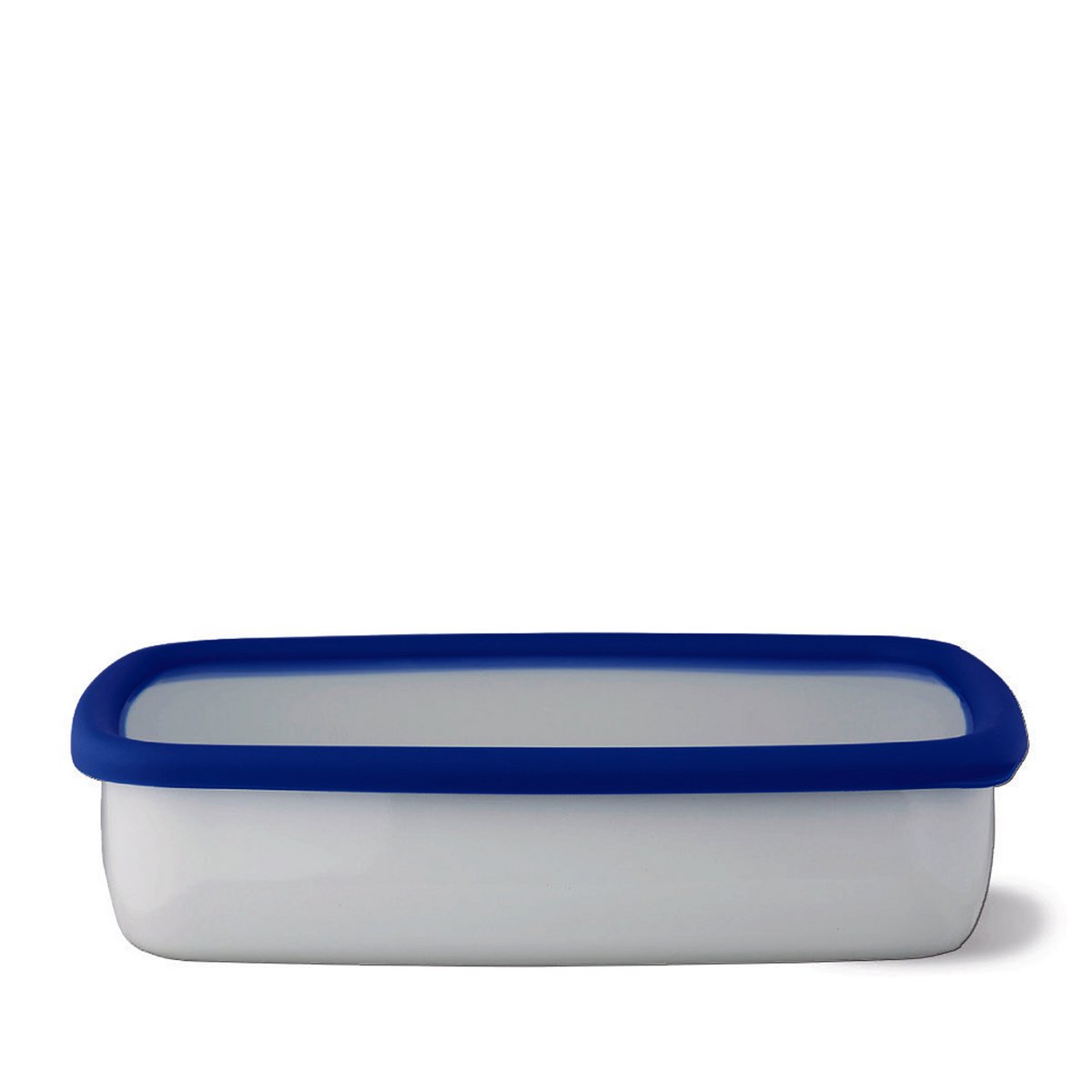 Platte geëmailleerde voedselbewaarbak, XL plat, 3L
