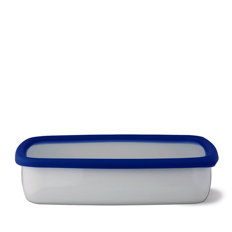Contenitore piatto per alimenti smaltato, piatto XL, 3 litri