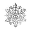 Dessous d'assiette flocon argent