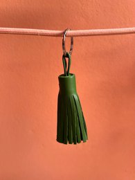 Leren sleutelhanger - "Mariyam" - Groen