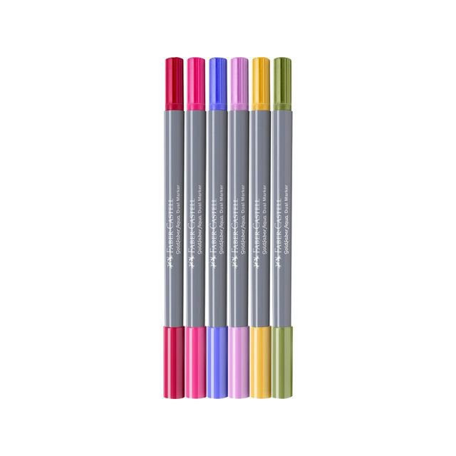 Duo watercolor marker FC Goldfaber case 6 pcs. Flowers color nos: 112, 229, 107,119,