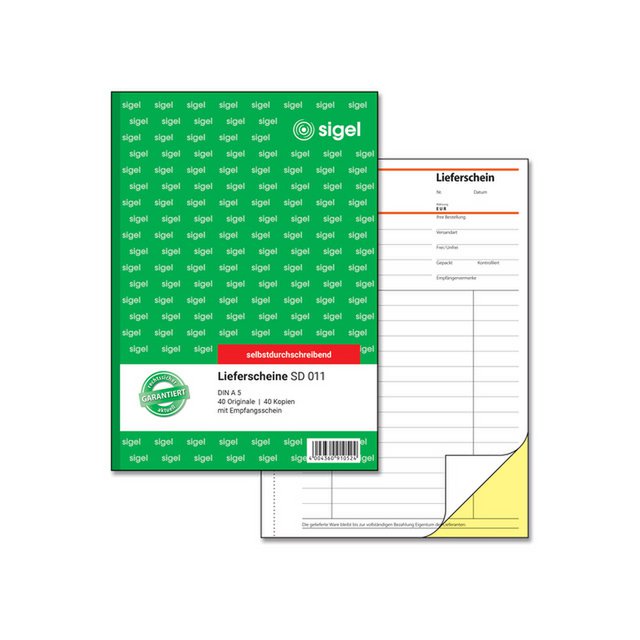 Company form Sigel A5 2 x 40 sheets