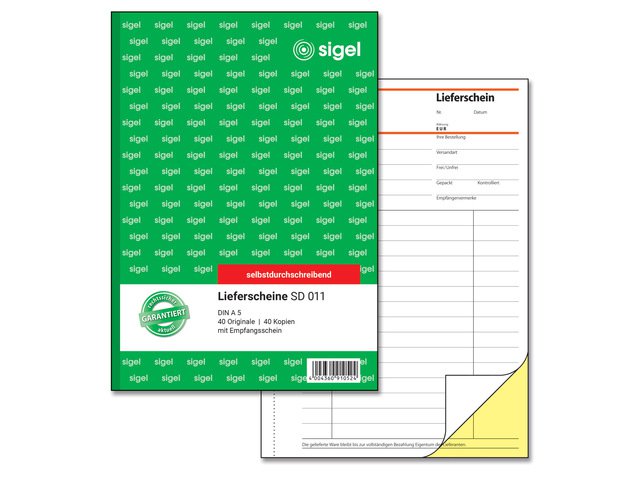 Company form Sigel A5 2 x 40 sheets