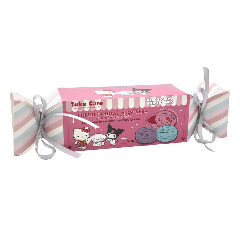 Cracker Box 3 Baumes à Lèvres Macaron Hello Kitty Friends 6g – Display 8