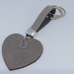 Sleutelhanger leren hart