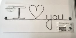 Kærlighedsbesked: Jeg elsker dig - Valentinsdag - Bryllup - Mors dag - Trådvægdekoration