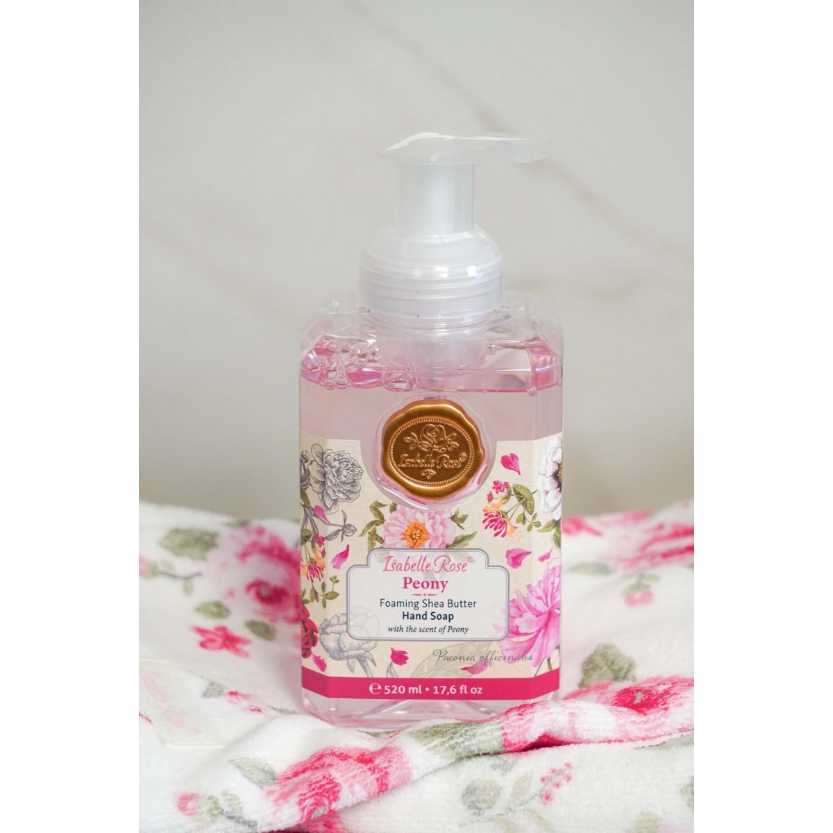 Schäumende Sheabutterseife Pfingstrose 520 ml Isabelle Rose