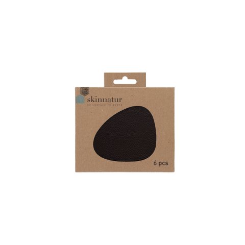 Skinnatur coaster | recycled leather | Pebble 13x11cm | set of 6