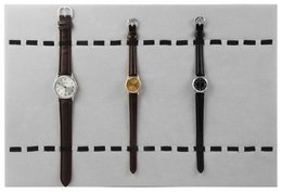 Uhrendisplay, grau, mit Gummizug, 39 cm x 26 cm x 0,5 cm