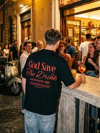 T-Shirt Nera 100% Cotone Made in Italy Save Me