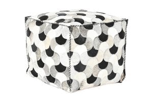 POLYESTER-LEDER-POUF 45X45X40 BRAUN RHOMBOS MB200877