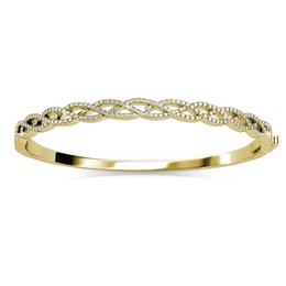 Bracelet Braided - Doré et Cristal