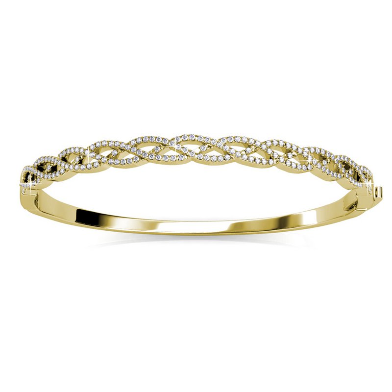 Bracelet Braided - Doré et Cristal