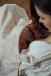 Tisu Nursing Cover, beige gingham