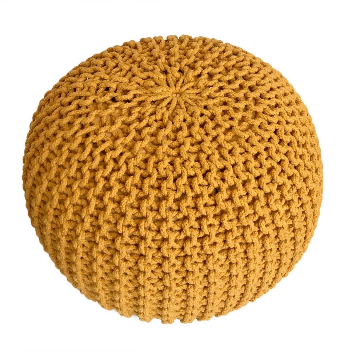 Pouf Ø 55 h 37 h 37 tabouret de tricot siège de planche de sol de pouf durable