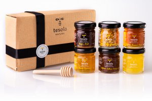 Roher Honig und Bienenpollen Geschenkbox Pack - Mini 50gx6