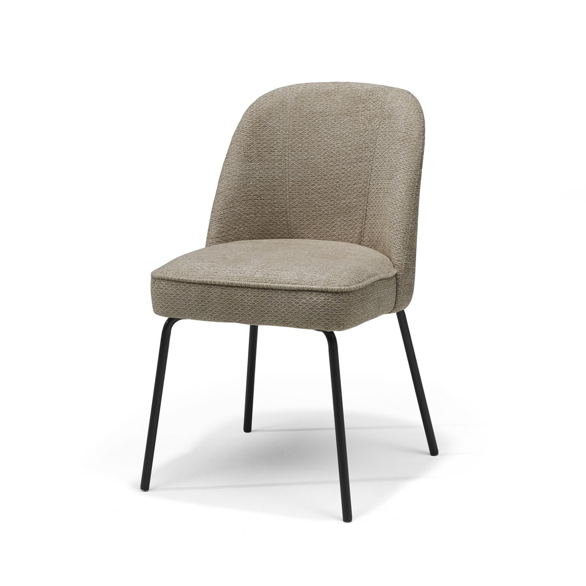 Chaise Luxor Tissu Noir Retro Bliss %2318 Taupe UKFR