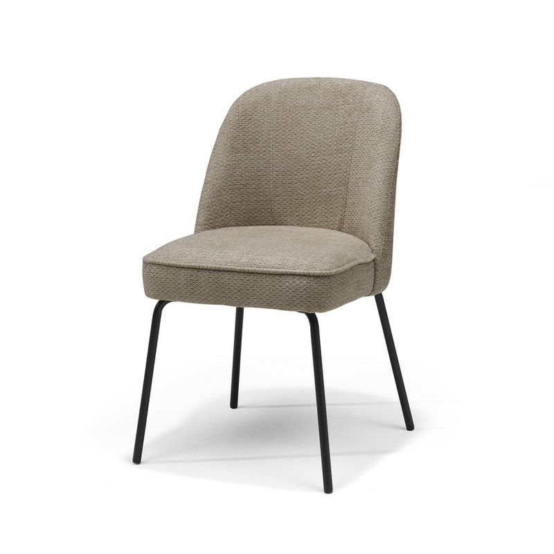 Chaise Luxor Tissu Noir Retro Bliss %2318 Taupe UKFR