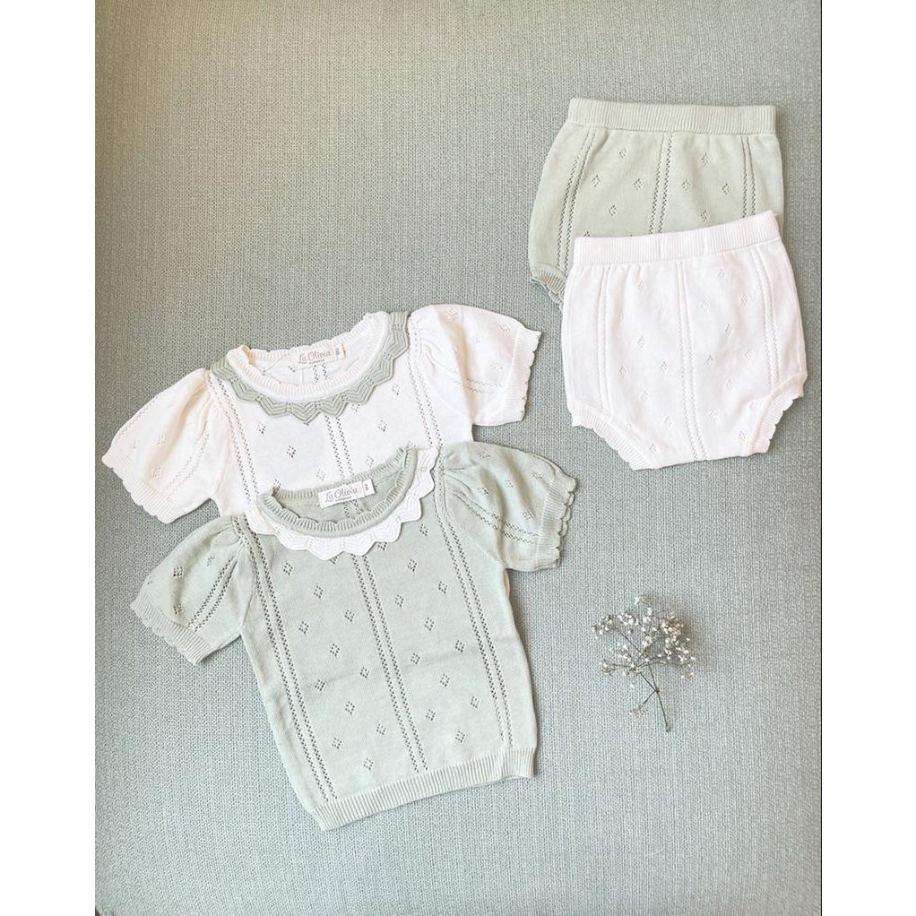 Anna gebreide set (top & broek)