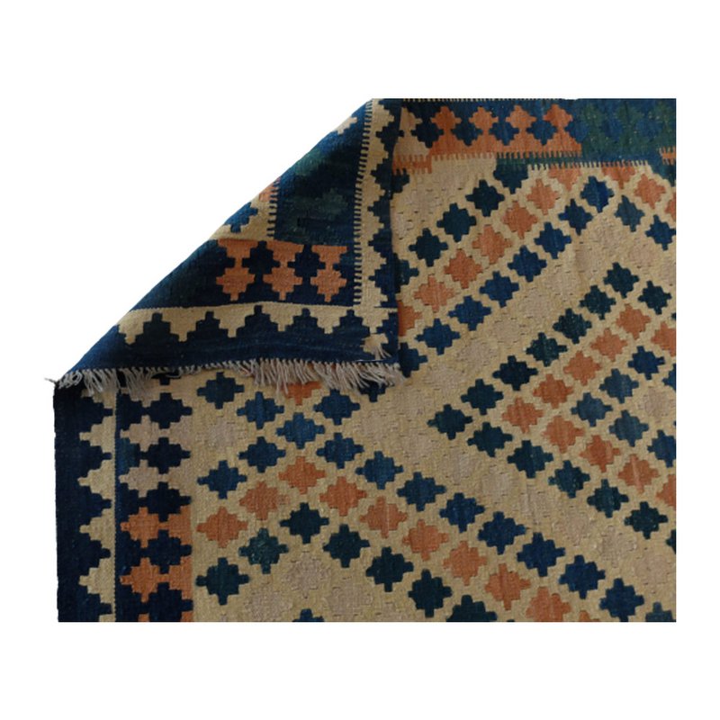 Alfombras Kilim rectangulares de arena dorada