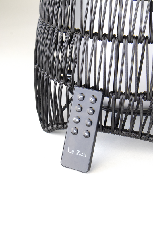 Le Zen Enzy Black - vinkøler med højttaler og LED-lys