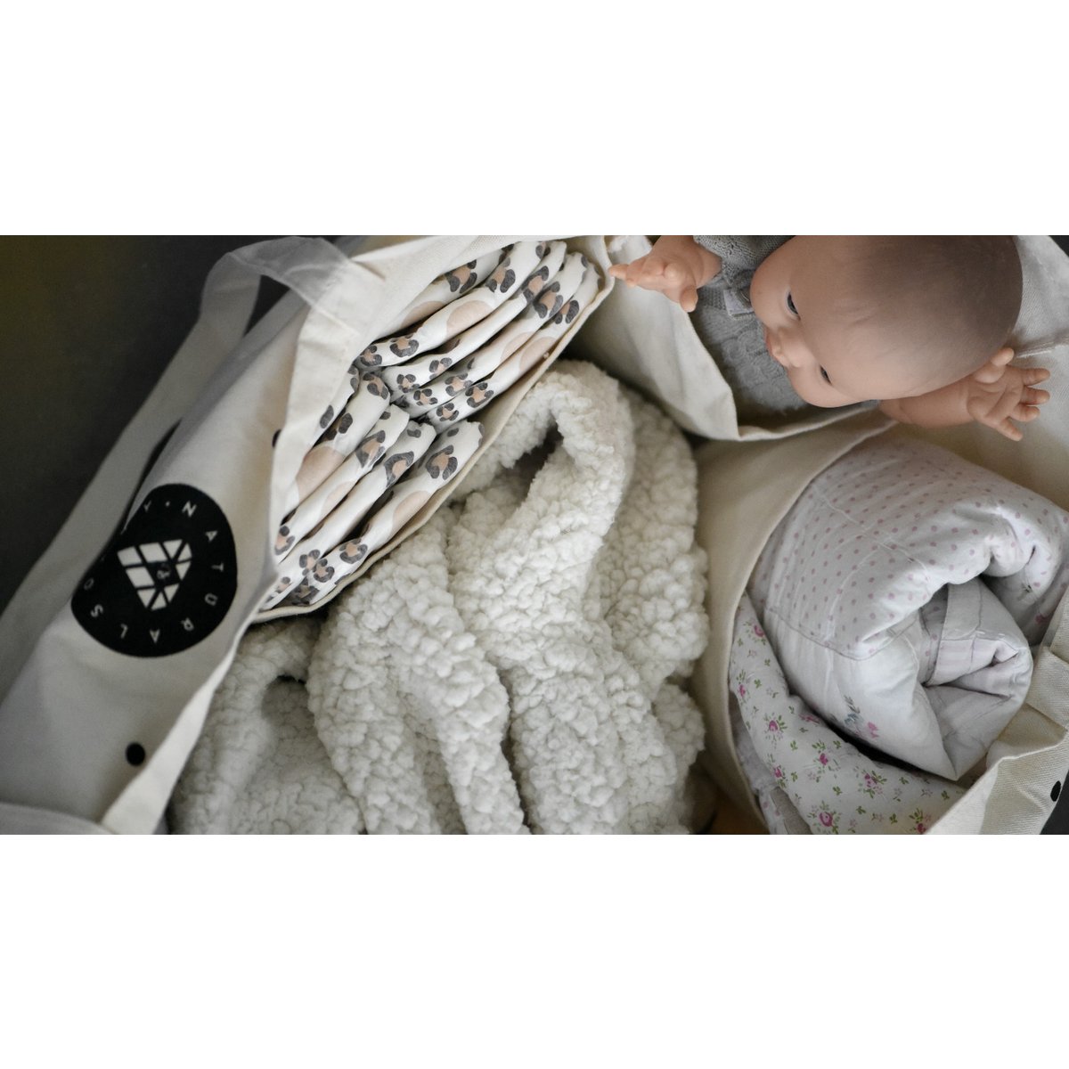 NATURALSOPHY shopping bag with 6x inside pockets