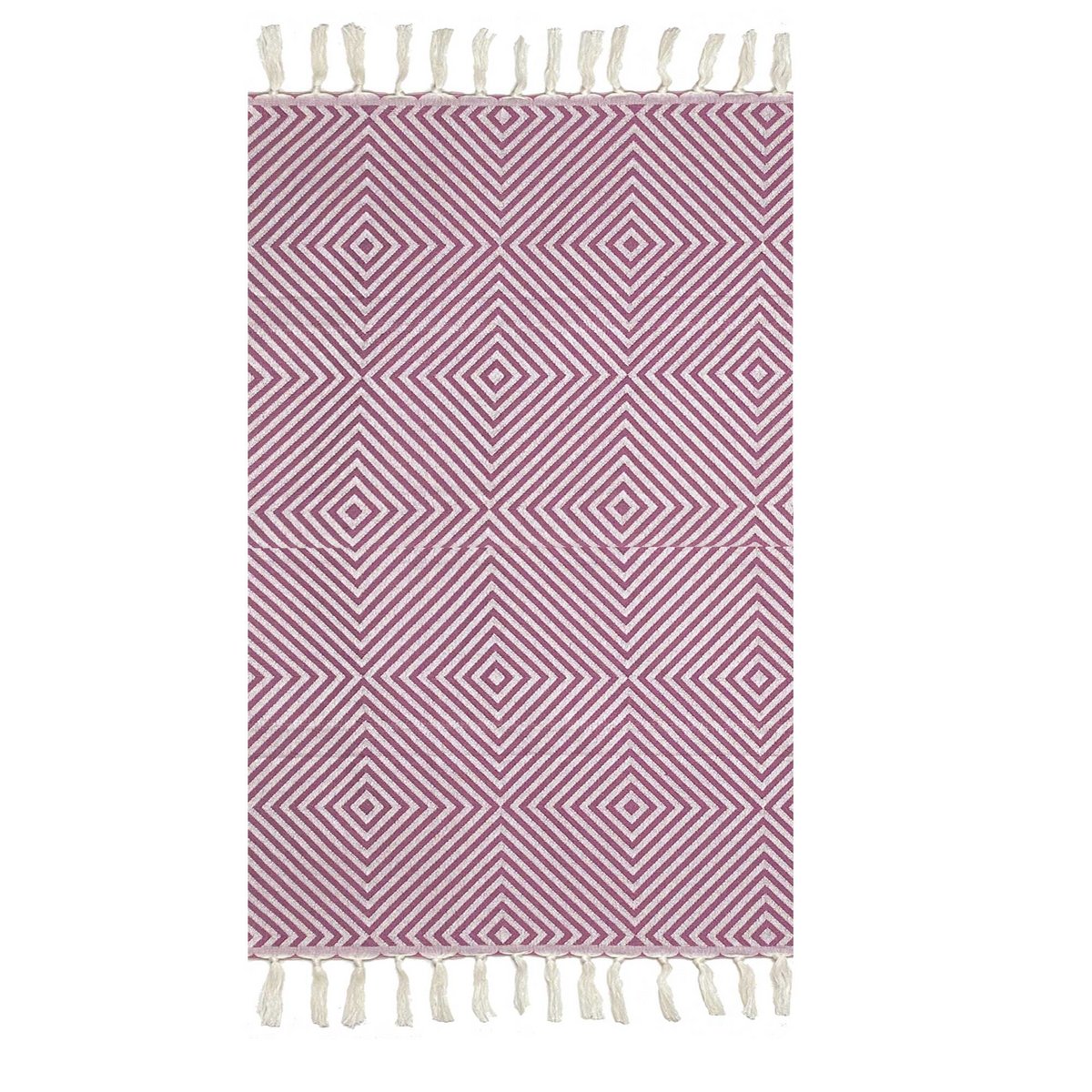 Plaid Oslo Wollbaumwolle - Rose Bougainville - 120x150cm