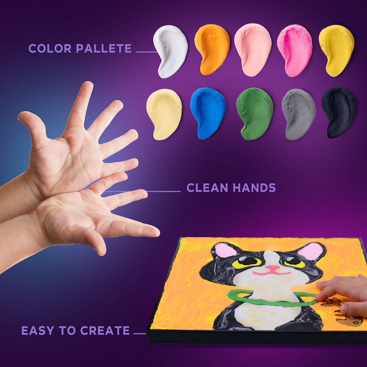 Okto Sensory Art Color By Numbers - Animals - Cat