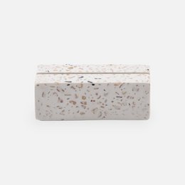 Terrazzo photo holder - white