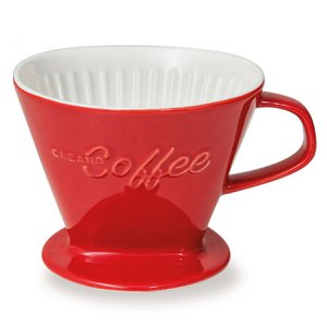 Creano porcelain coffee filter red size 4