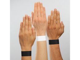 Bracelets événementiels Sigel super soft 255x25mm noir 120 pcs. y compris étiquettes