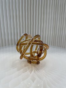 Gelber Glasknoten (klein) Durchmesser: 11 cm