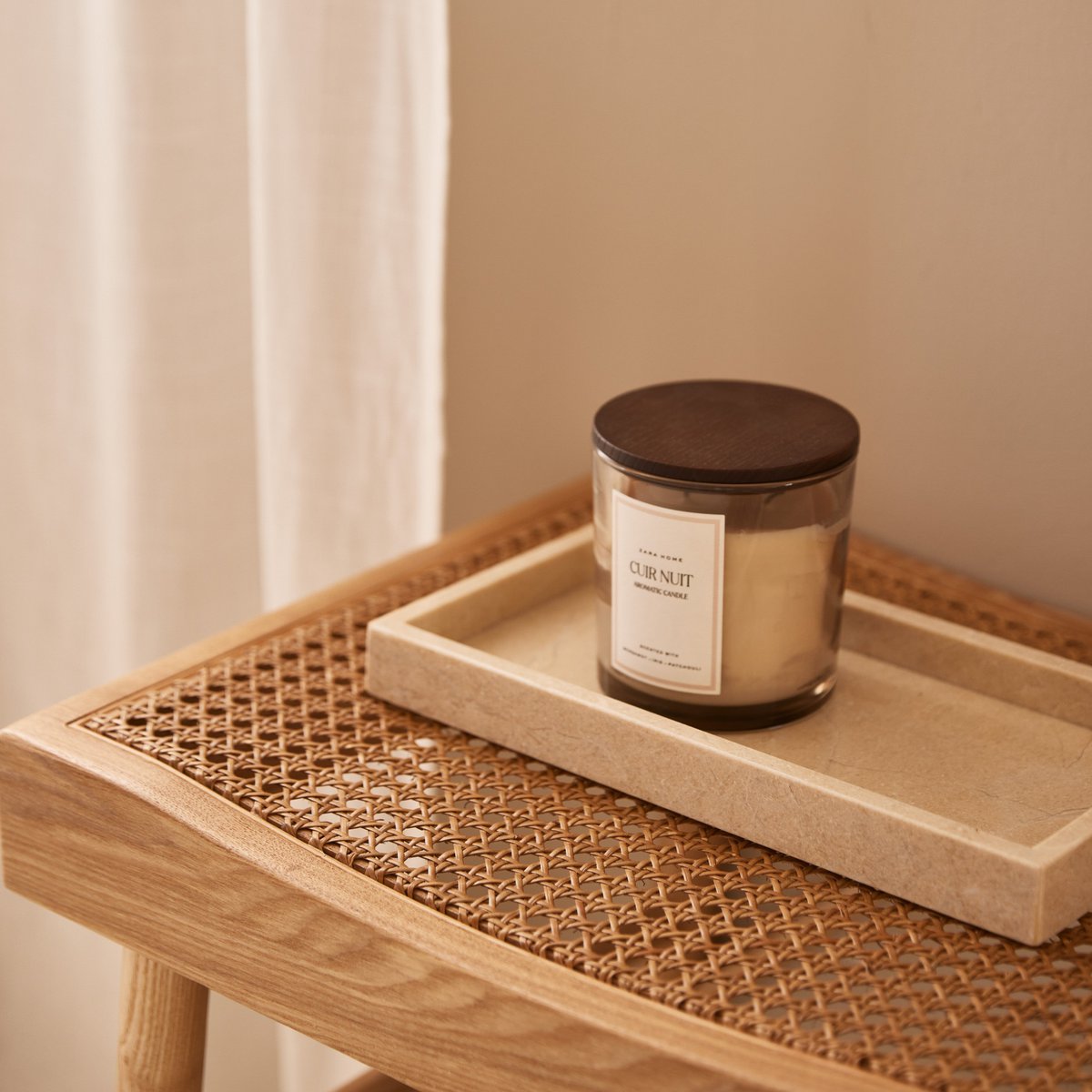 Marmortablett Tablett 15x30cm beige