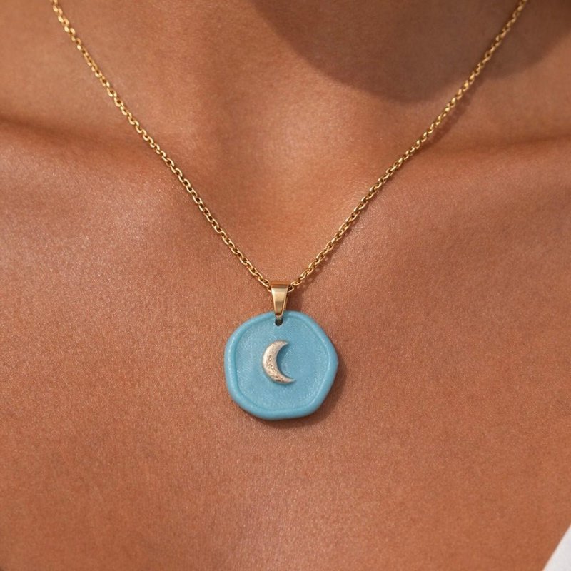 Azzurra Moon – Handgefertigte Halskette mit Mond